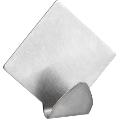 Gancho adesivo losango, em inox, com 2 peças