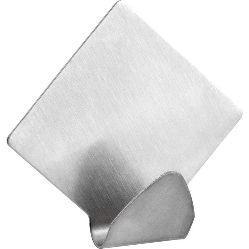Gancho adesivo losango, em inox, com 2 peças