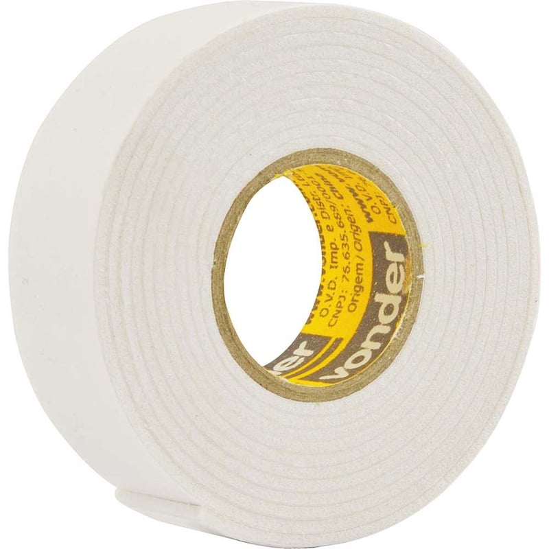 Fita dupla face, espuma, 19 mm x 1,5 m