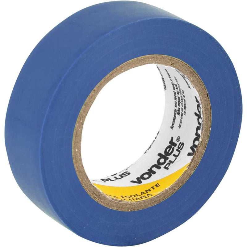 Fita isolante, 19 mm x 10 m, azul, VONDER PLUS