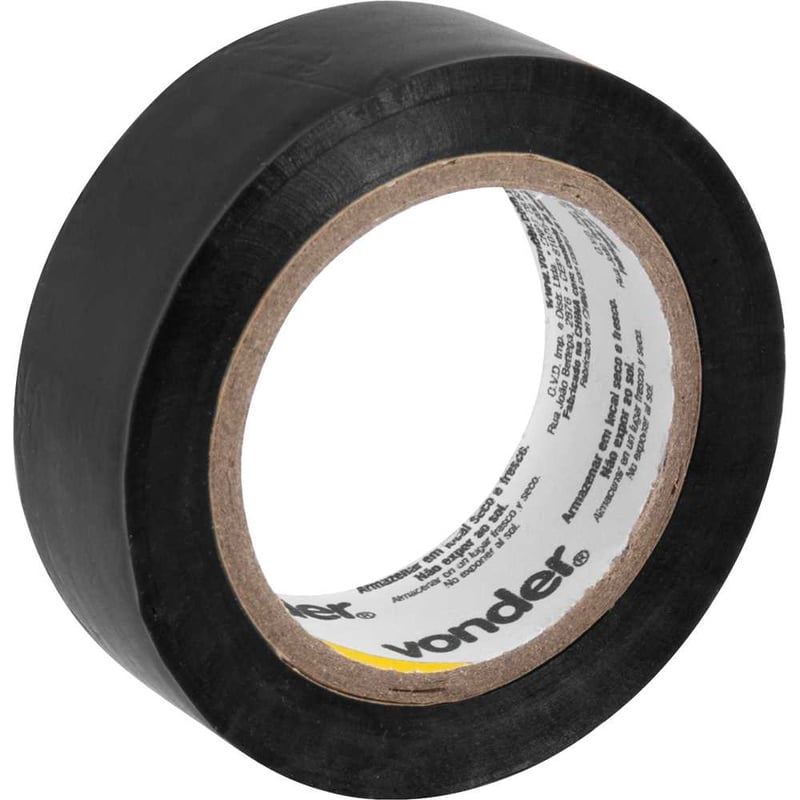 Fita isolante, 19,0 mm x 10 m, preta