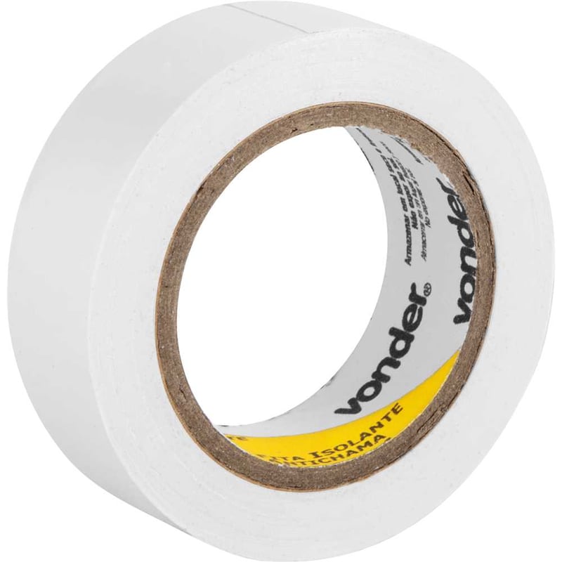 Fita isolante, 19 mm x 10 m, branca