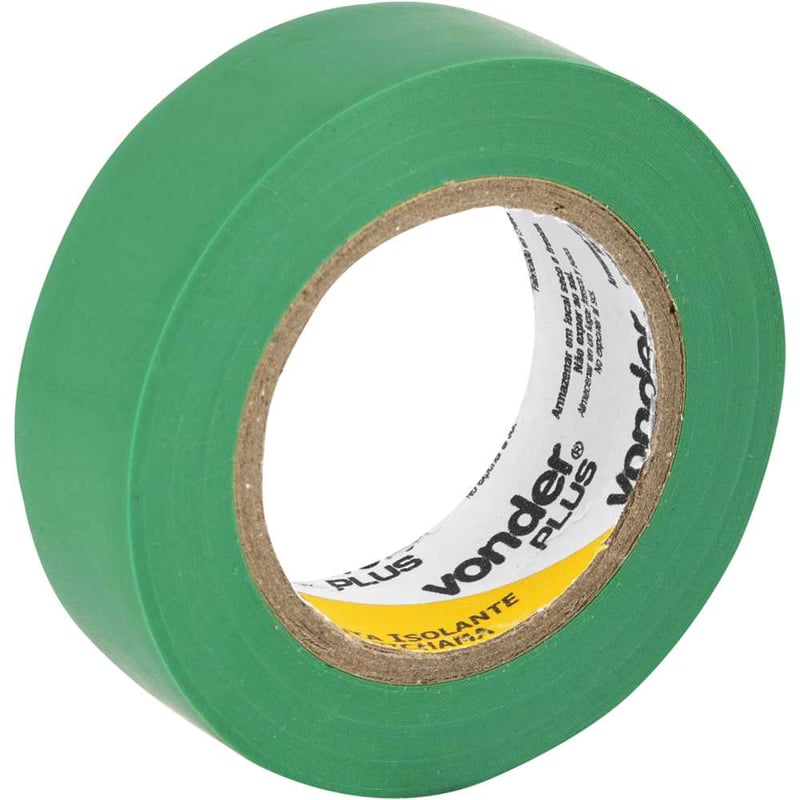 Fita isolante, 19 mm x 10 m, verde, VONDER PLUS