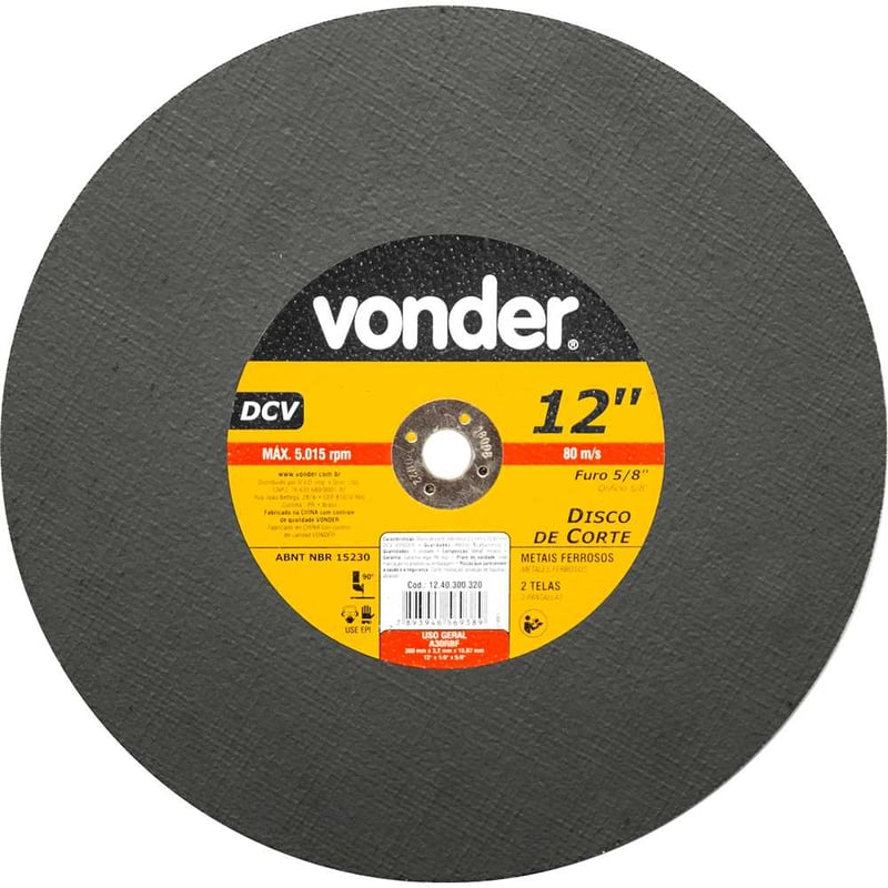 Disco de corte 300 mm x 3,2 mm x 15,87 mm