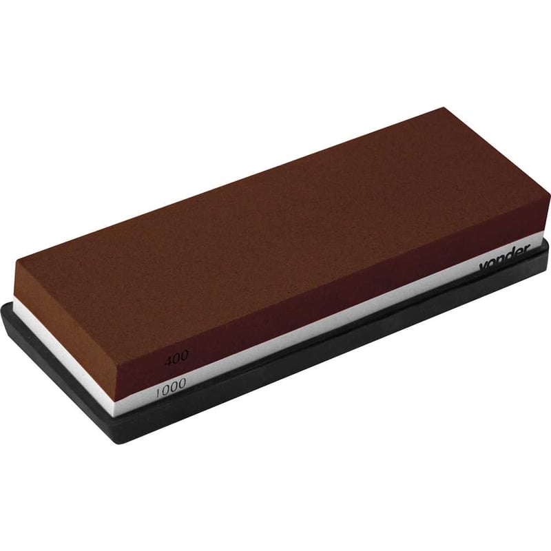 Pedra para afiar, 6", retangular, dupla face G400/G1.000 VONDER PLUS