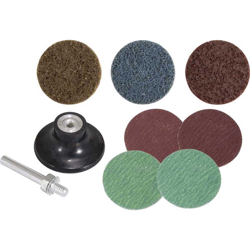 Jogo de discos de lixa com esponja abrasiva 50 mm, 9 peças
