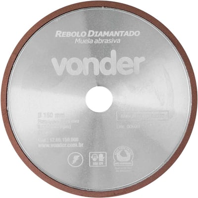 Rebolo diamantado para afiação de serras, 150 mm