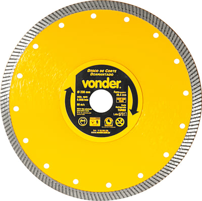 Disco de corte diamantado, 230 mm x 25,4 mm