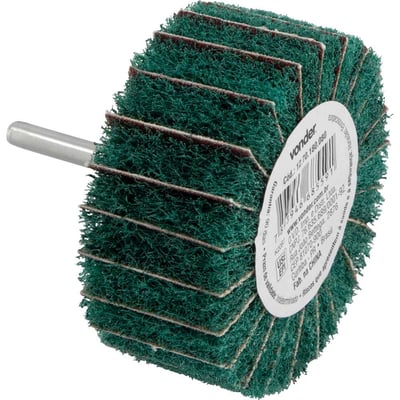 Roda com haste para remoção e acabamento, 80 mm x 35 mm, grão 180