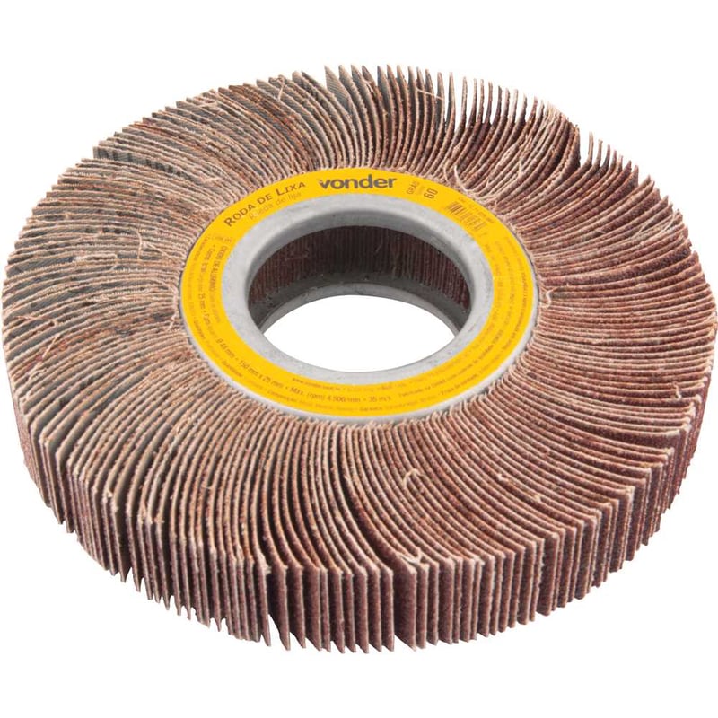 Roda de lixa, 150 mm x 25 mm, sem haste, grão 60