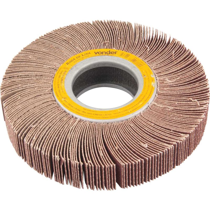 Roda de lixa, 150 mm x 25 mm, sem haste, grão 100