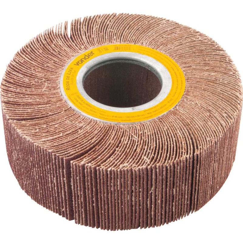 Roda de lixa, 150 mm x 50 mm, sem haste, grão 80