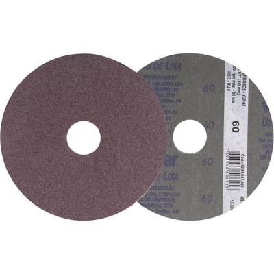 Disco de lixa costado em fibra, 4.1/2", grão 60