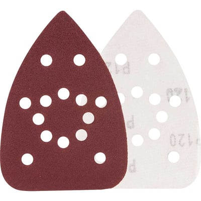 Lixa delta com costado em pluma, 140 mm x 140 mm x 93 mm, grão 120, embalagem com 10 peças
