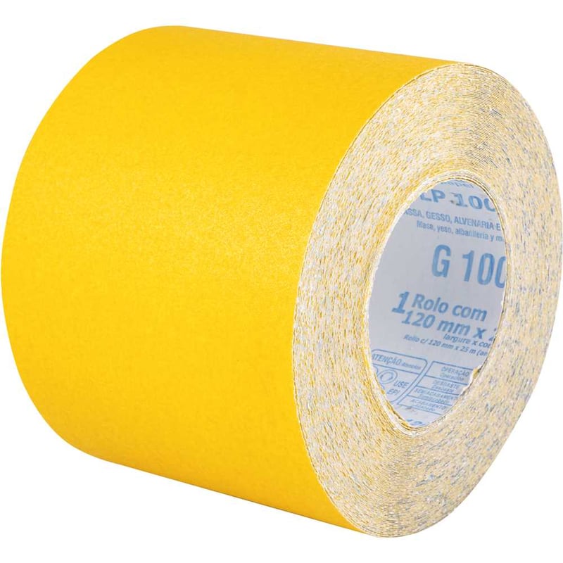 Lixa costado de papel em rolo, 120 mm x 25 m, grão 100