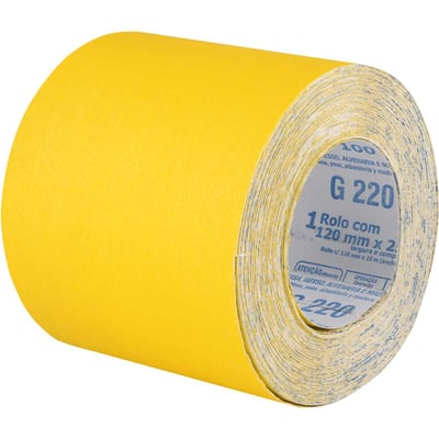 Lixa costado de papel em rolo, 120 mm x 25 m, grão 220