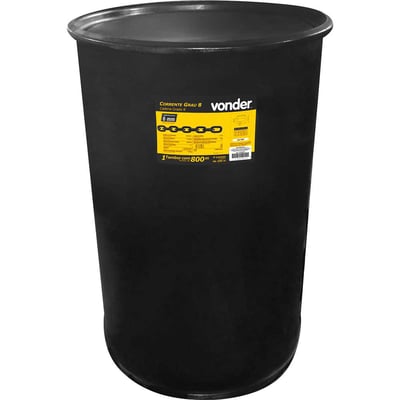 Corrente de aço grau 8, elo curto, 6 mm, 1,15 tonelada força (tf)