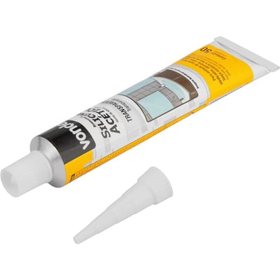 Borracha de silicone acético, transparente, 50 g, blíster