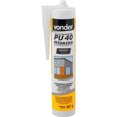 Selante de poliuretano híbrido, PU 40, branco, 387 g