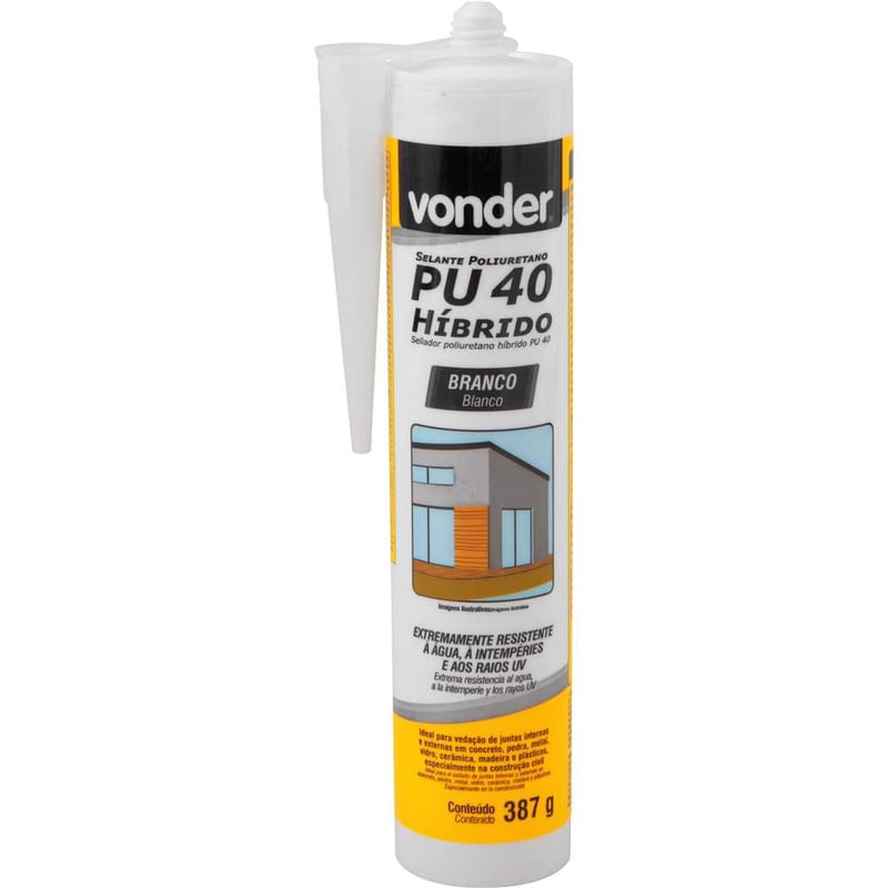 Selante de poliuretano híbrido, PU 40, branco, 387 g