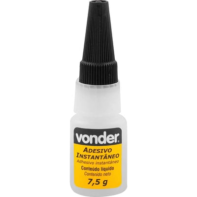 Adesivo instantâneo cianoacrilato, 7,5 g, caixa fechada