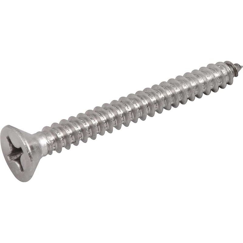 Parafuso autoatarraxante inox, 5,5 mm x 50,0 mm, cabeça chata, phillips