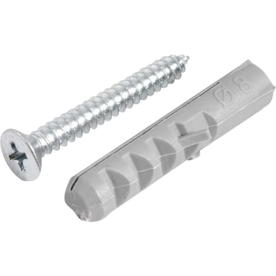 Parafuso autoatarraxante, 4,8 mm x 38,0 mm, cabeça chata, phillips, com bucha 8 mm