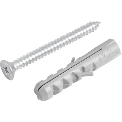 Parafuso autoatarraxante, 4,8 mm x 50,0 mm, cabeça chata, phillips, com bucha 8 mm