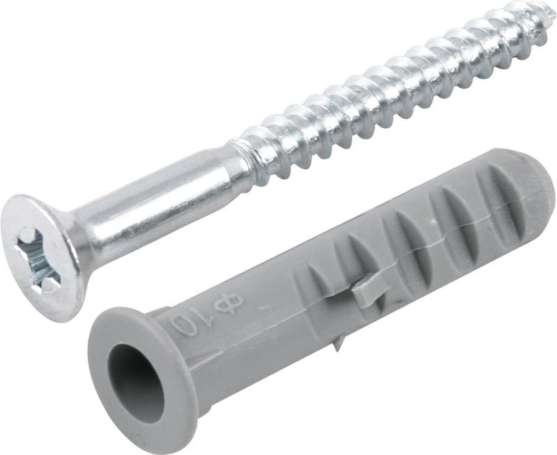 Parafuso madeira phillips, 6,1 mm x 65,0 mm, com bucha de nylon de 10,0 mm