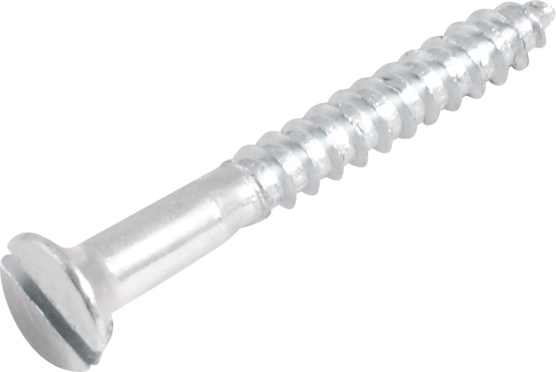 Parafuso madeira 3,5 mm x 30 mm, cabeça chata, zincado