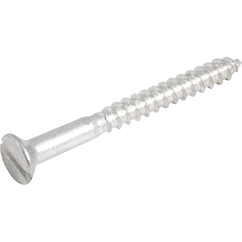 Parafuso madeira 3,8 mm x 40 mm, cabeça chata, zincado