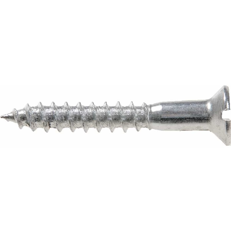 Parafuso madeira 4,2 mm x 30 mm, cabeça chata, zincado, com bucha plástica