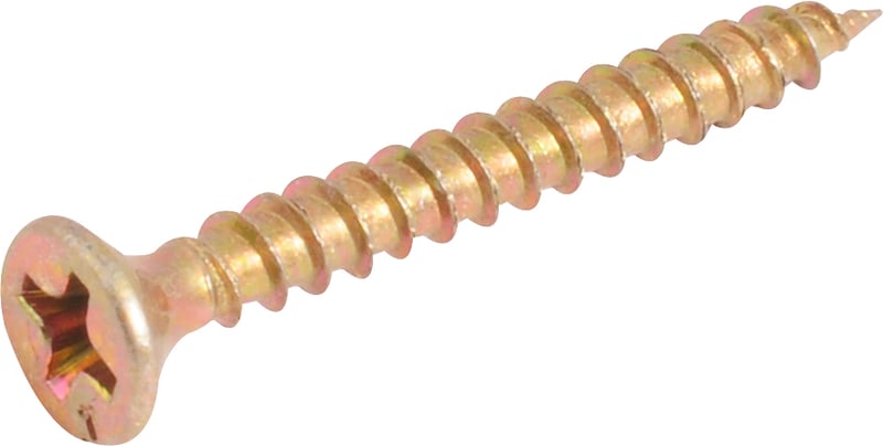 Parafuso madeira chipboard, 3,0 mm x 25,0 mm, cabeça chata, fenda cruzada/phillips