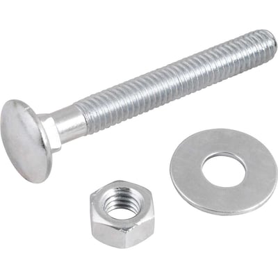 Parafuso francês zincado, 5/16" x 2.1/2", com porca e arruela, cartela com 2 conjuntos