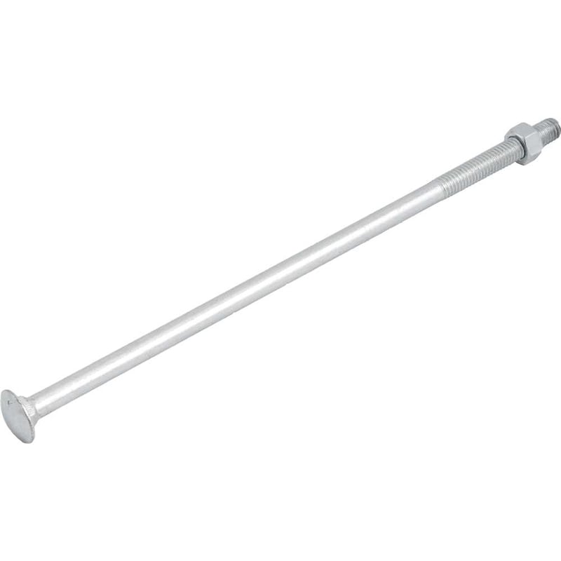 Parafuso francês zincado, 3/8" x 10", com porca