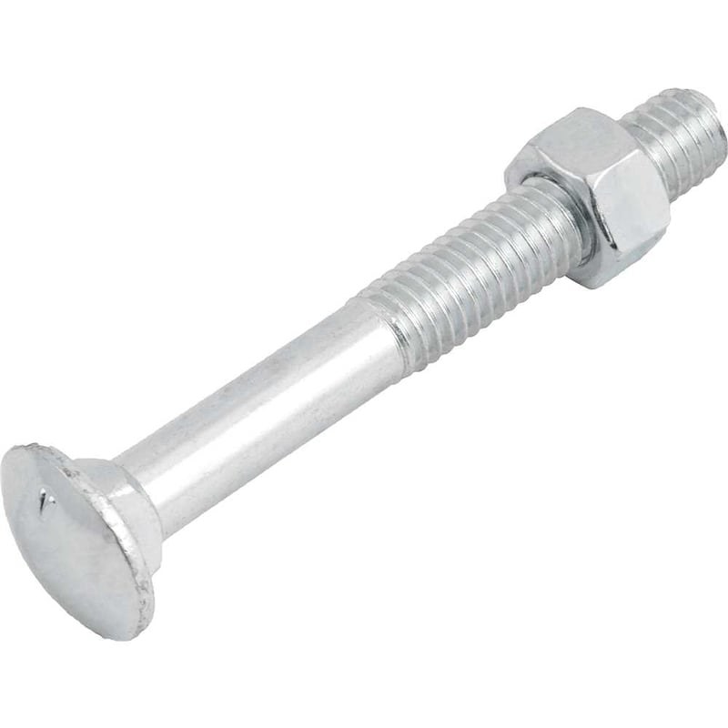 Parafuso francês zincado, 1/2" x 4", com porca