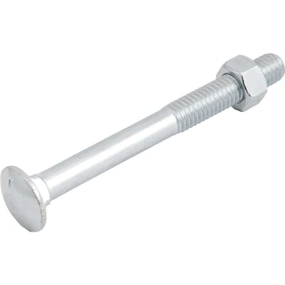 Parafuso francês zincado, 1/2" x 5", com porca