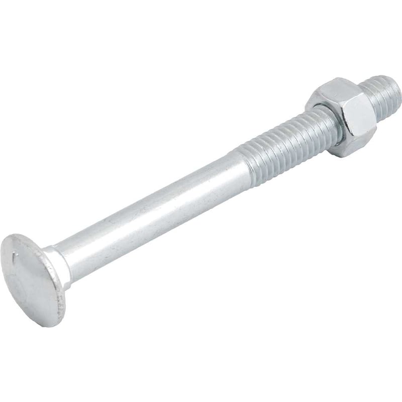 Parafuso francês zincado, 1/2" x 5", com porca