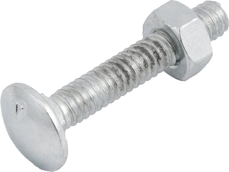 Parafuso francês zincado, 1/4" x 1.1/2", com porca