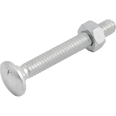 Parafuso francês zincado, 1/4" x 2", com porca