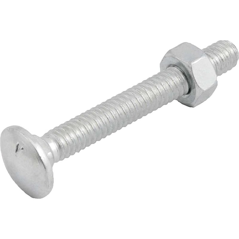 Parafuso francês zincado, 1/4" x 2", com porca