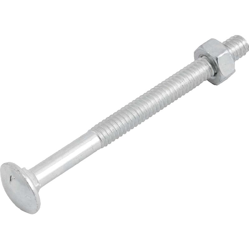 Parafuso francês zincado, 1/4" x 3", com porca