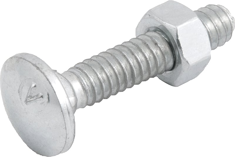 Parafuso francês zincado, 3/16" x 1", com porca