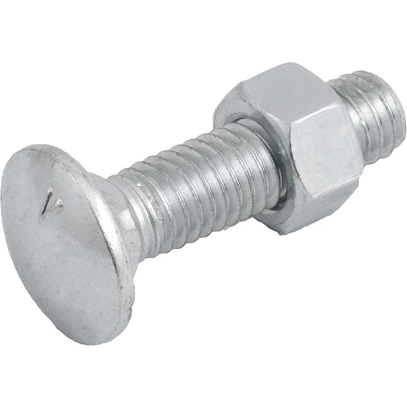 Parafuso francês zincado, 3/8" x 1.1/2", com porca