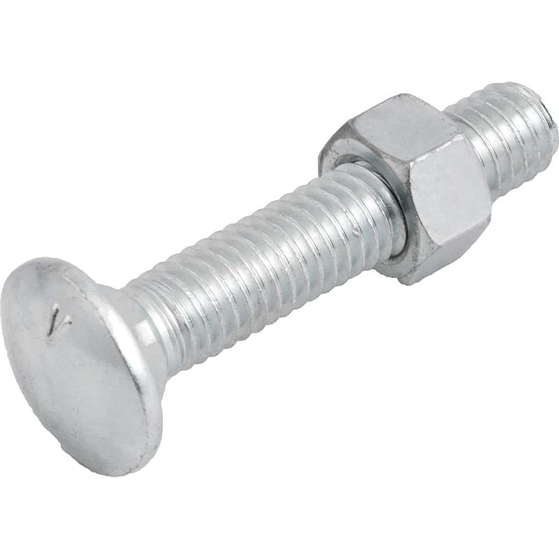 Parafuso francês zincado, 3/8" x 2", com porca