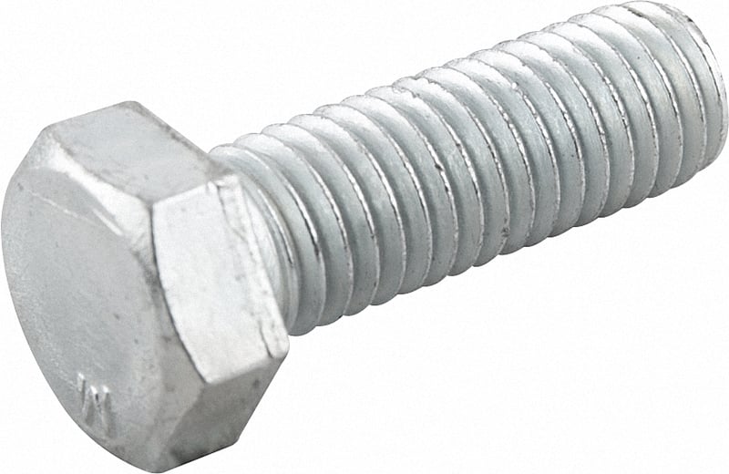 Parafuso sextavado zincado 1/2" x 1.1/2", UNC, rosca total
