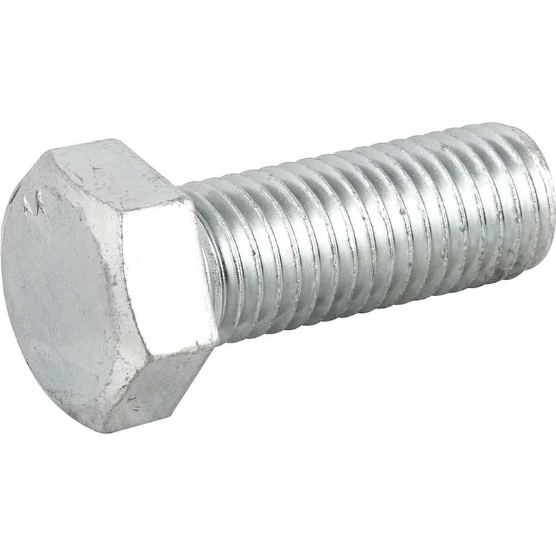 Parafuso sextavado zincado 3/4" x 2", UNC, rosca total