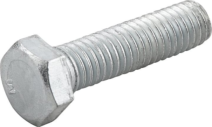Parafuso sextavado zincado 3/8" x 1.1/2", UNC, rosca total