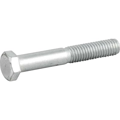 Parafuso sextavado zincado 3/8" x 2.1/2", UNC, rosca parcial