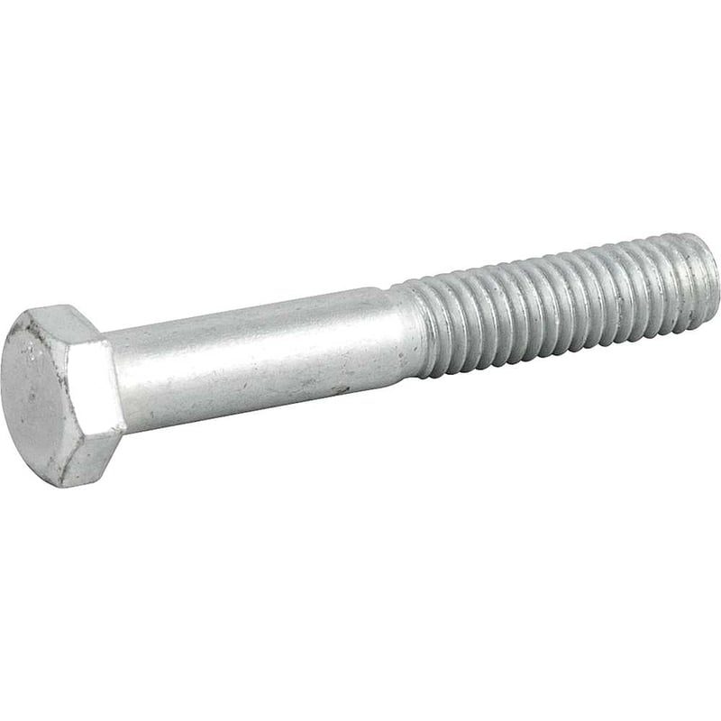 Parafuso sextavado zincado 3/8" x 2.1/2", UNC, rosca parcial